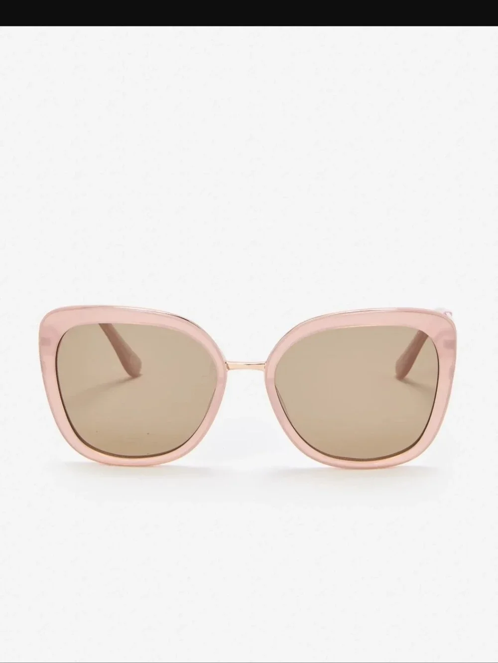 J. McLaughlin Cafe Light Pink Frame Sunglasses with Brown Lenses